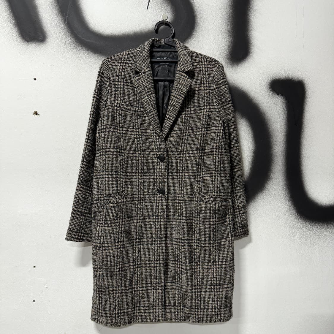 마르코 폴로 울 & 알파카 혼방 체크 롱 코드 상품이미지1