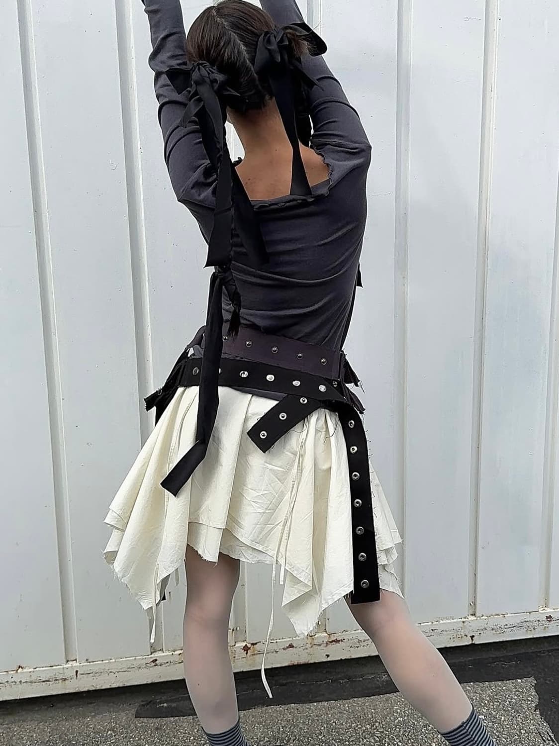 KUL kuel 큘 보호 러플 벨트 백 블랙 상품이미지4