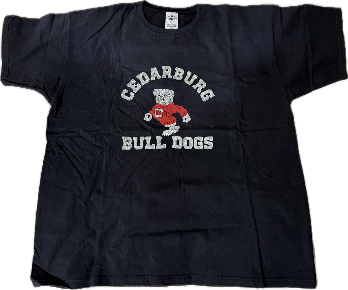 (XL) WILD DONKEY 불독 티셔츠 블랙  상품이미지2