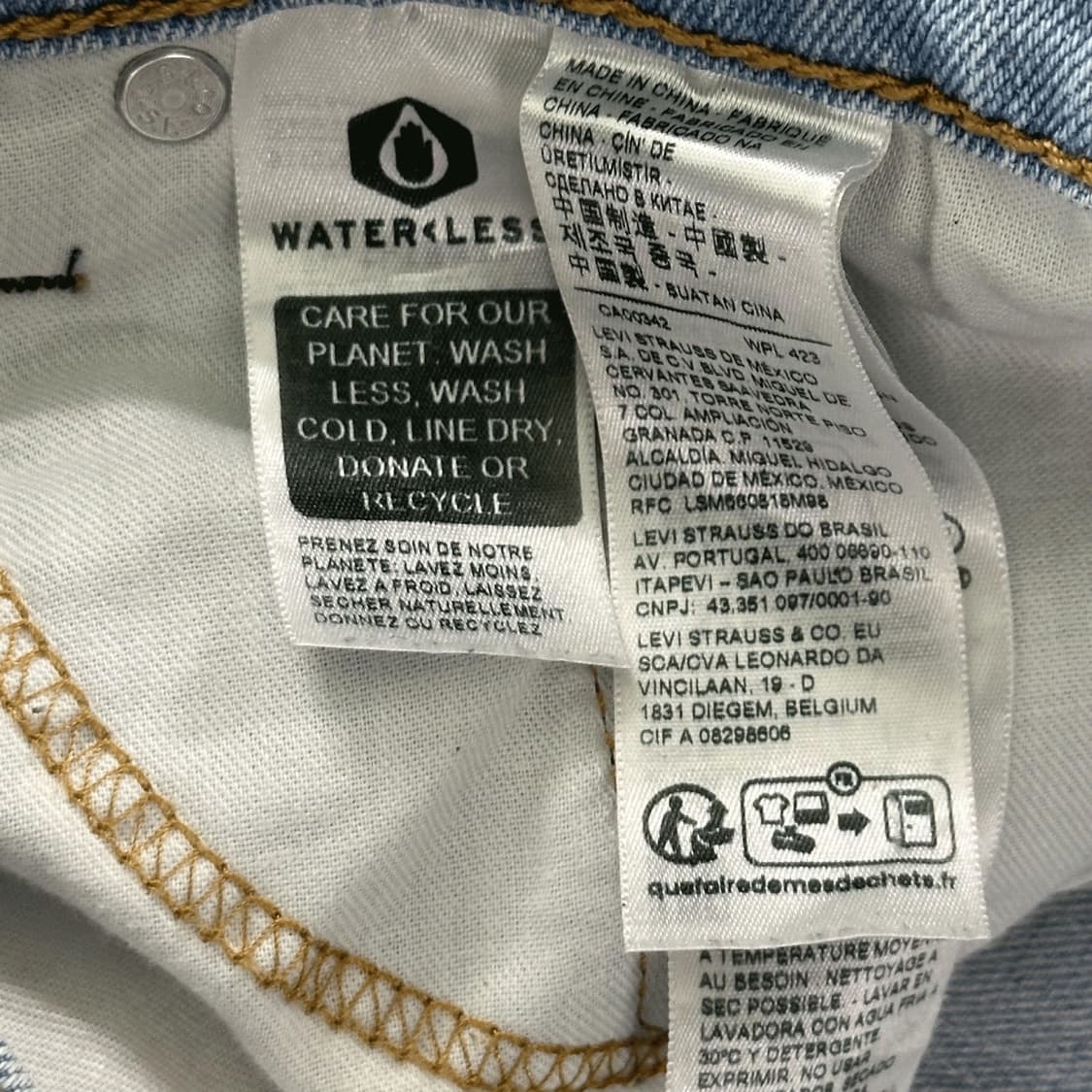 리바이스 502 오리지널 연청 데님 팬츠 (32인치) 상품이미지6