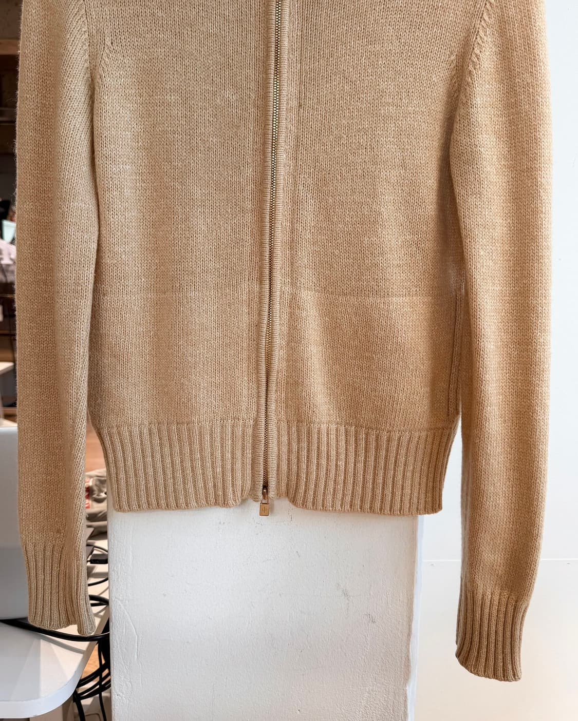 로로 피아나 베이지 캐시미어 혼방 투웨이 니트 집업  상품이미지6