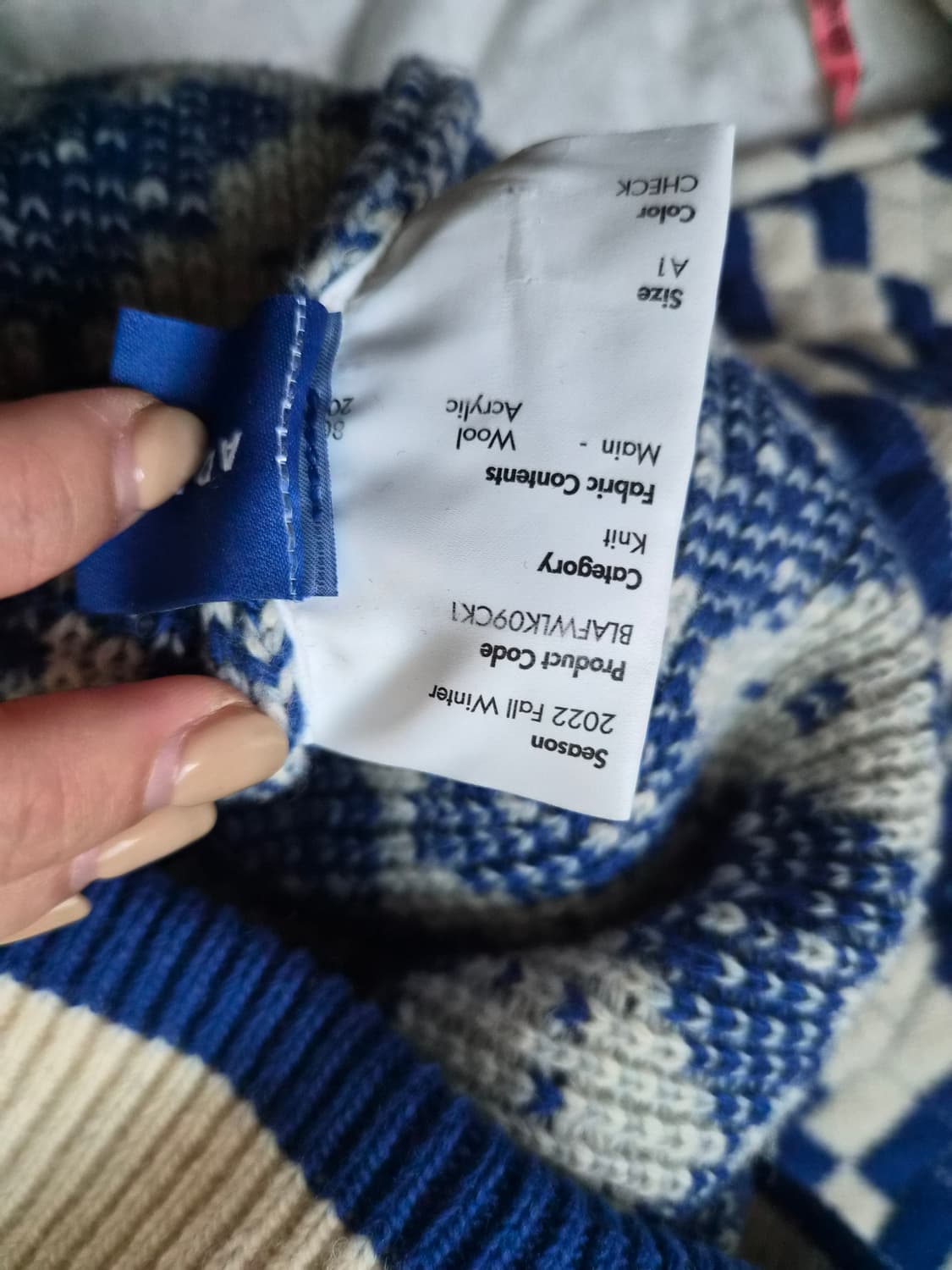 아더에러 태닛 체크 니트 상품이미지4