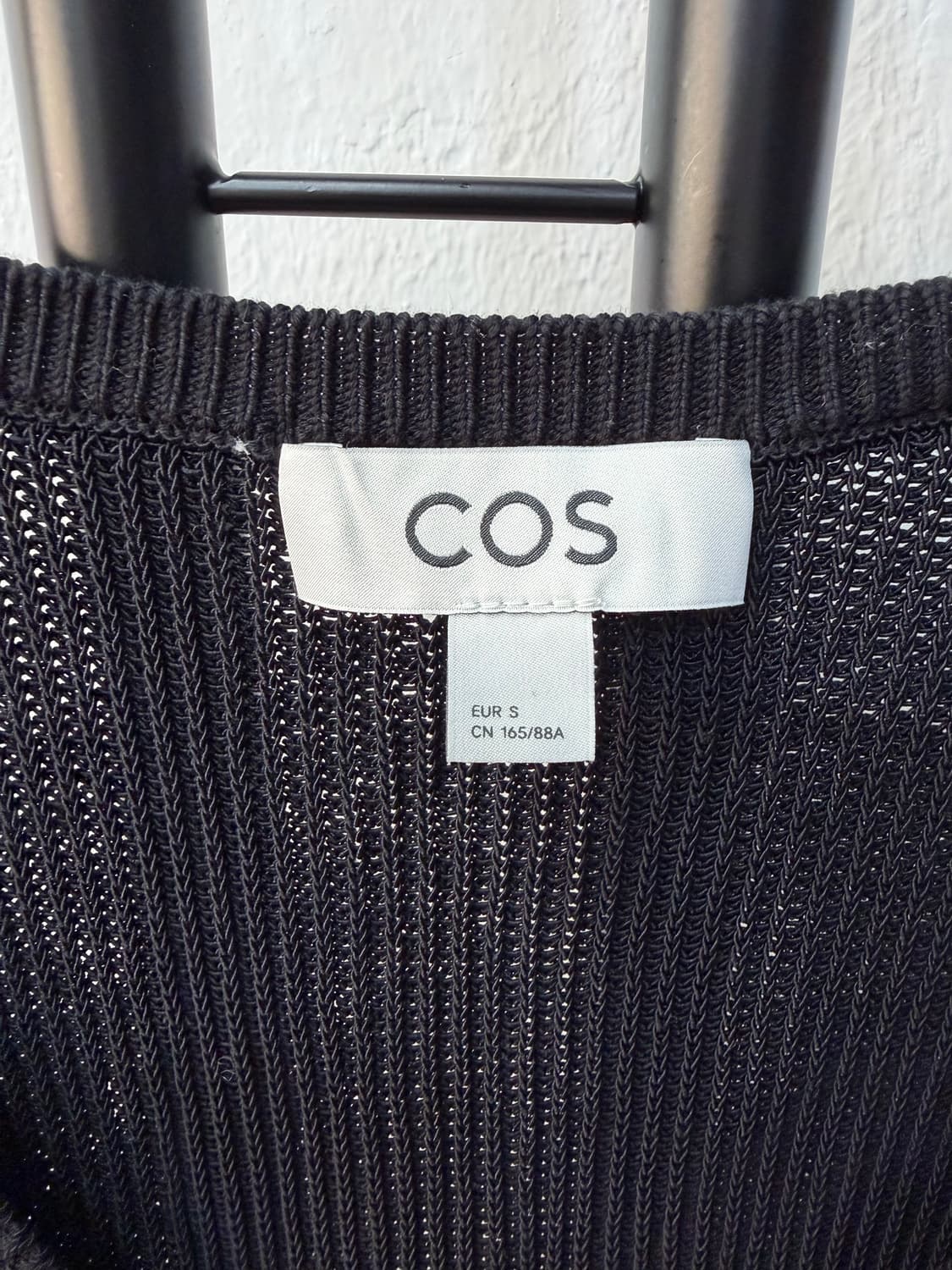 정품) COS 코스 블랙 루즈핏 브이넥 니트 조끼 S 상품이미지7