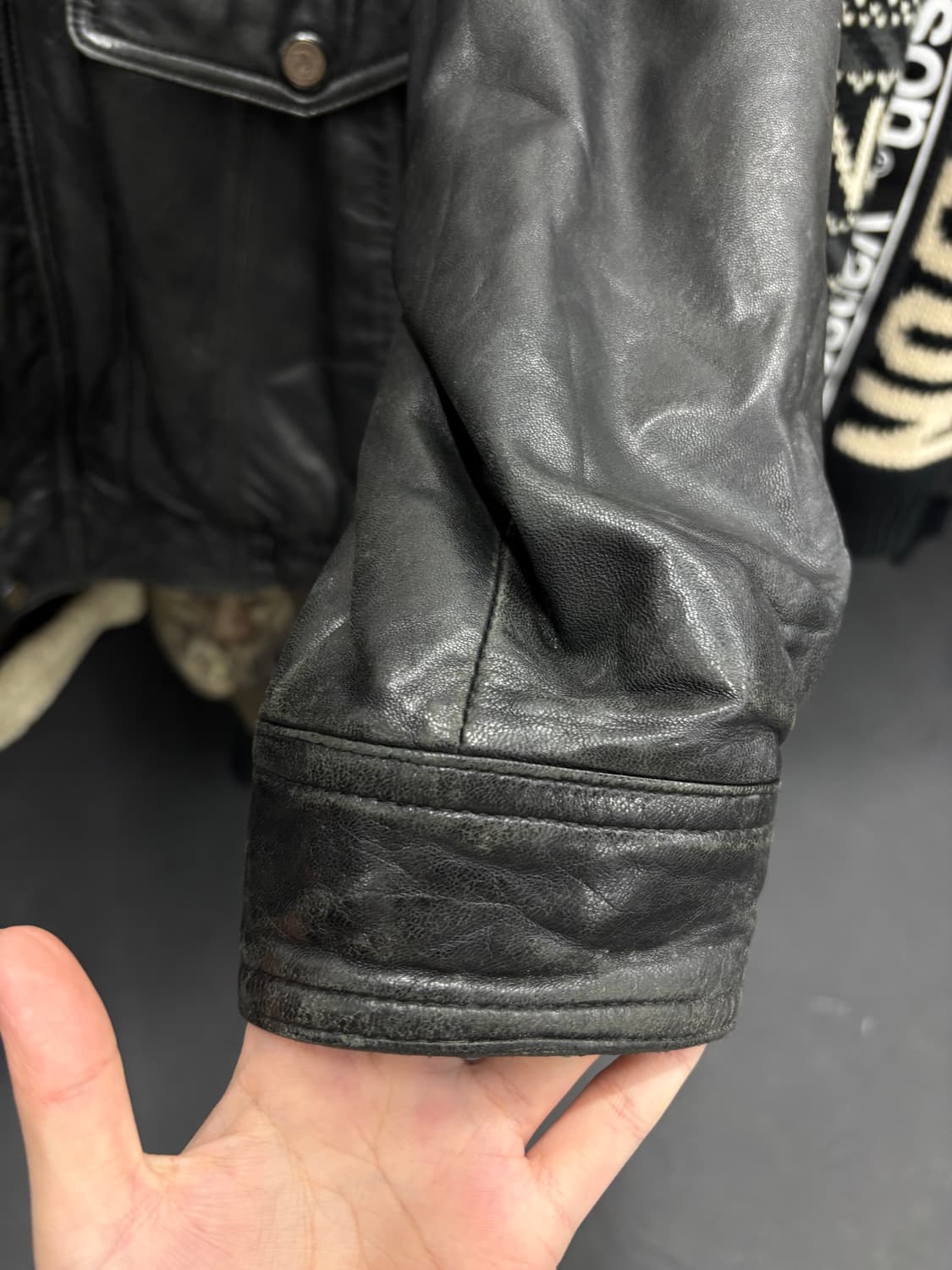 VTG Ventura 양가죽 레더 봄버자켓 상품이미지5