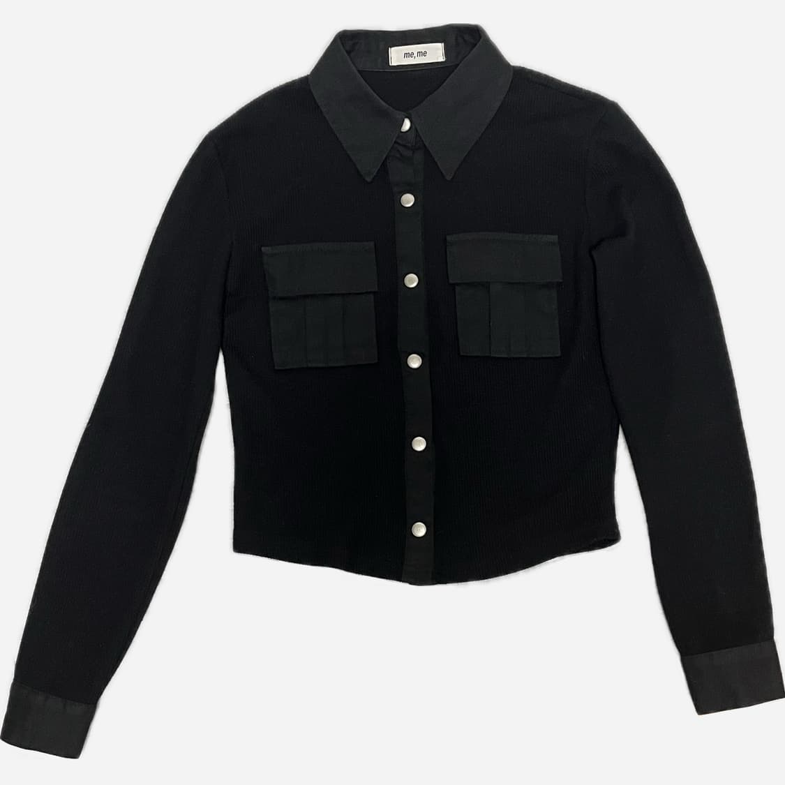 버튼 골지 셔츠 가디건 상품이미지1