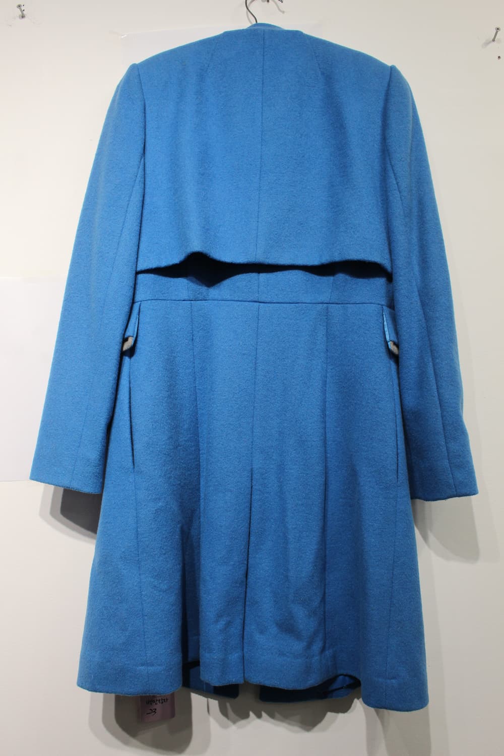 229. 블루 & 그레이 배색 울 코트 상품이미지2