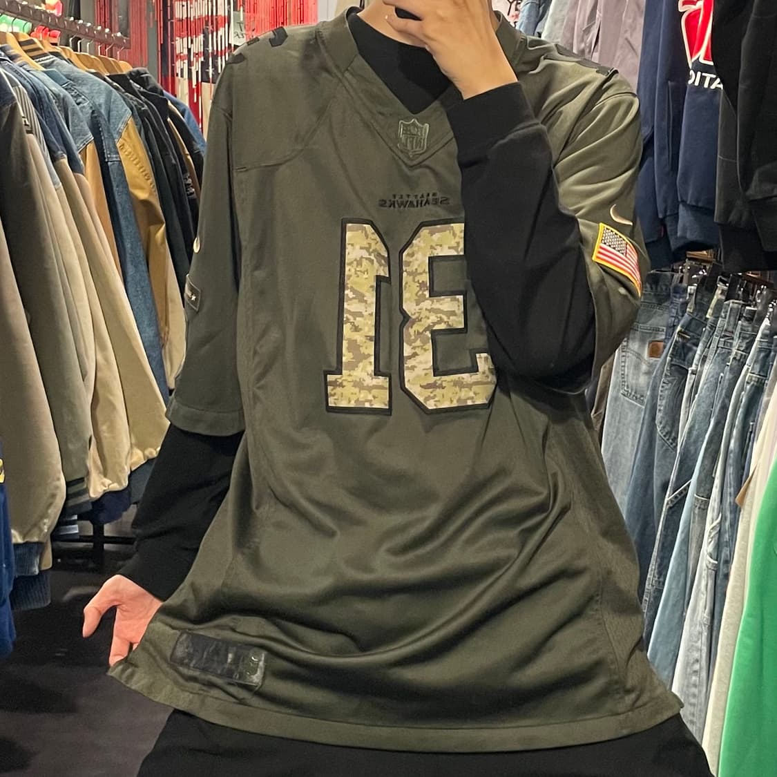 [IM] NFL SEAHAWKS No.31 CHANCELLOR 카키 반팔 상품이미지2