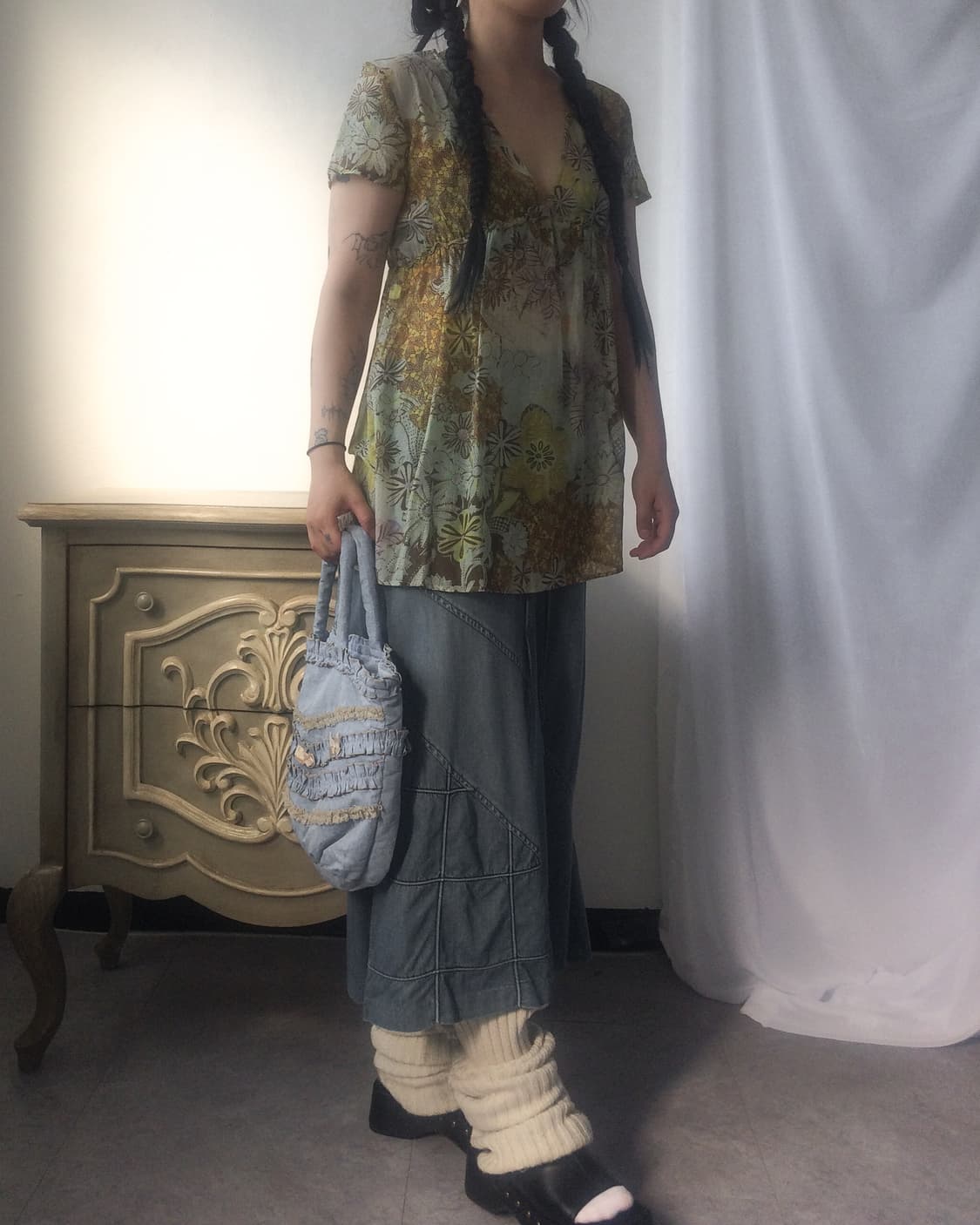 Cotton long skirt 상품이미지6