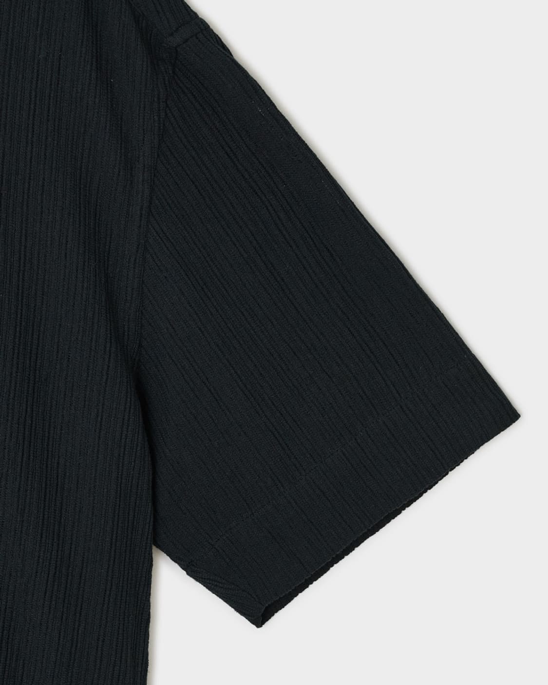 벨리에 서피스 숏 슬리브 셔츠 시어 블랙 상품이미지4