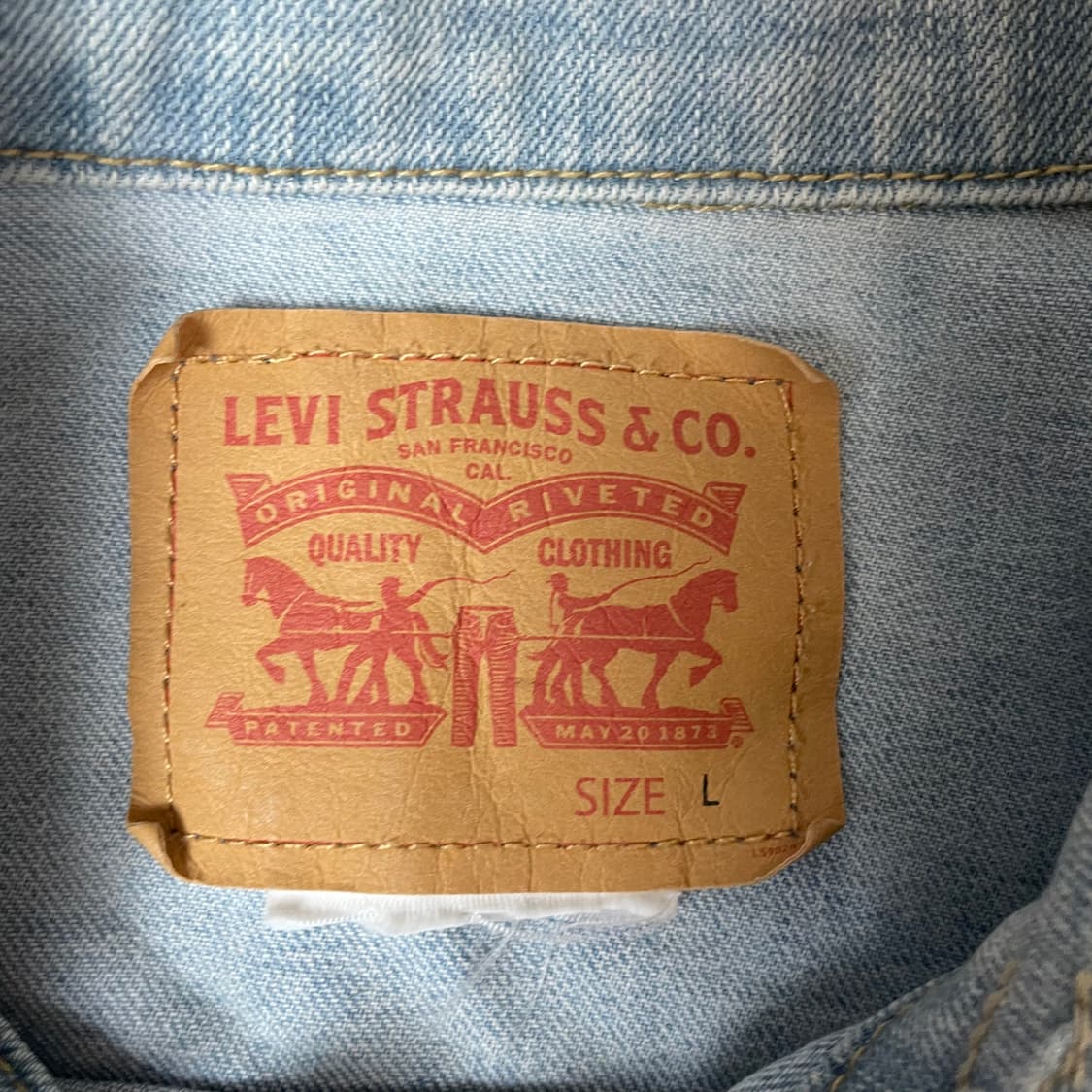 리바이스 연청 워싱 스판 데님 자켓 L 상품이미지4