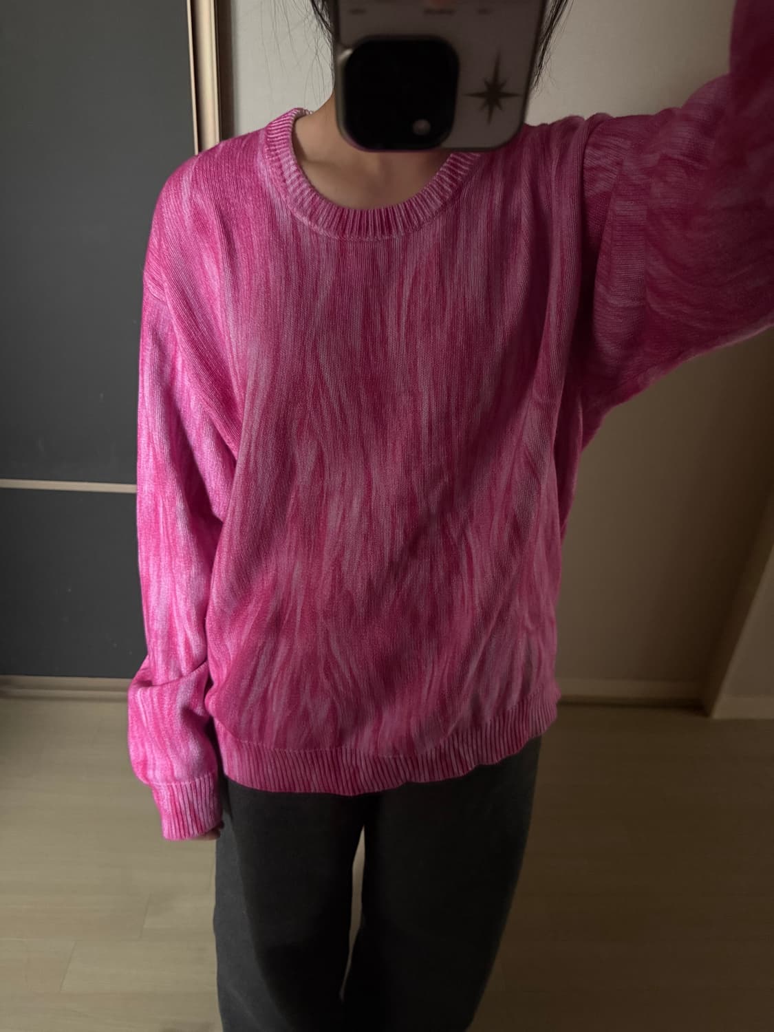 스투시 프린트 퍼 스웨터 핑크 상품이미지1