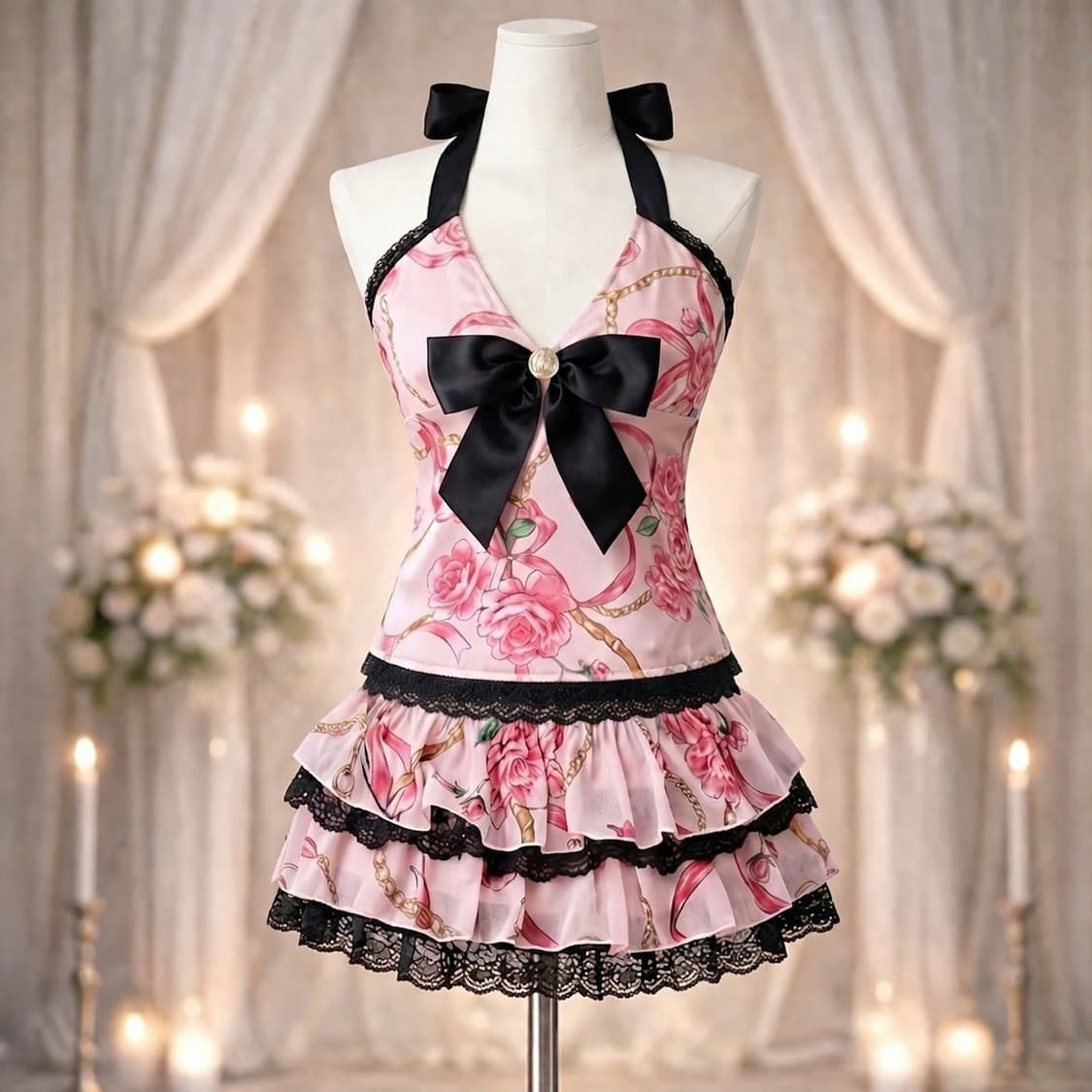 MA*RS 마즈 장미 사슬 핑크 갸루 셋업 상품이미지1