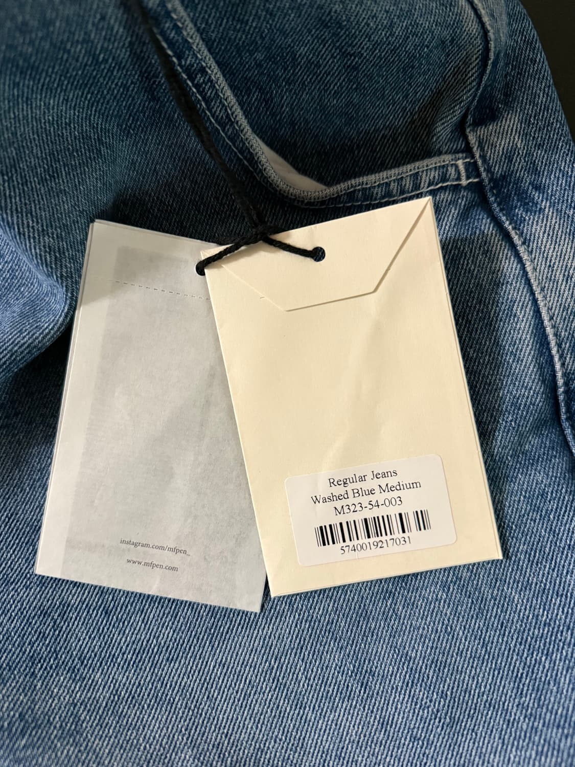 mfpen 레귤러진 워시드블루 M사이즈 상품이미지4