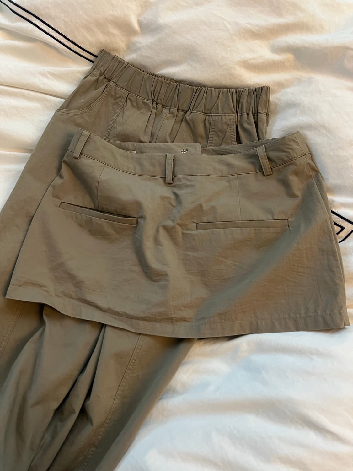 세릭 투웨이 스커트팬츠 카키 상품이미지5