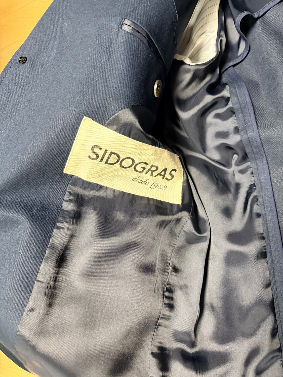 리넥츠(RENACTS) 코튼 린넨 금장 블레이저 네이비 - 4사이즈 상품이미지4