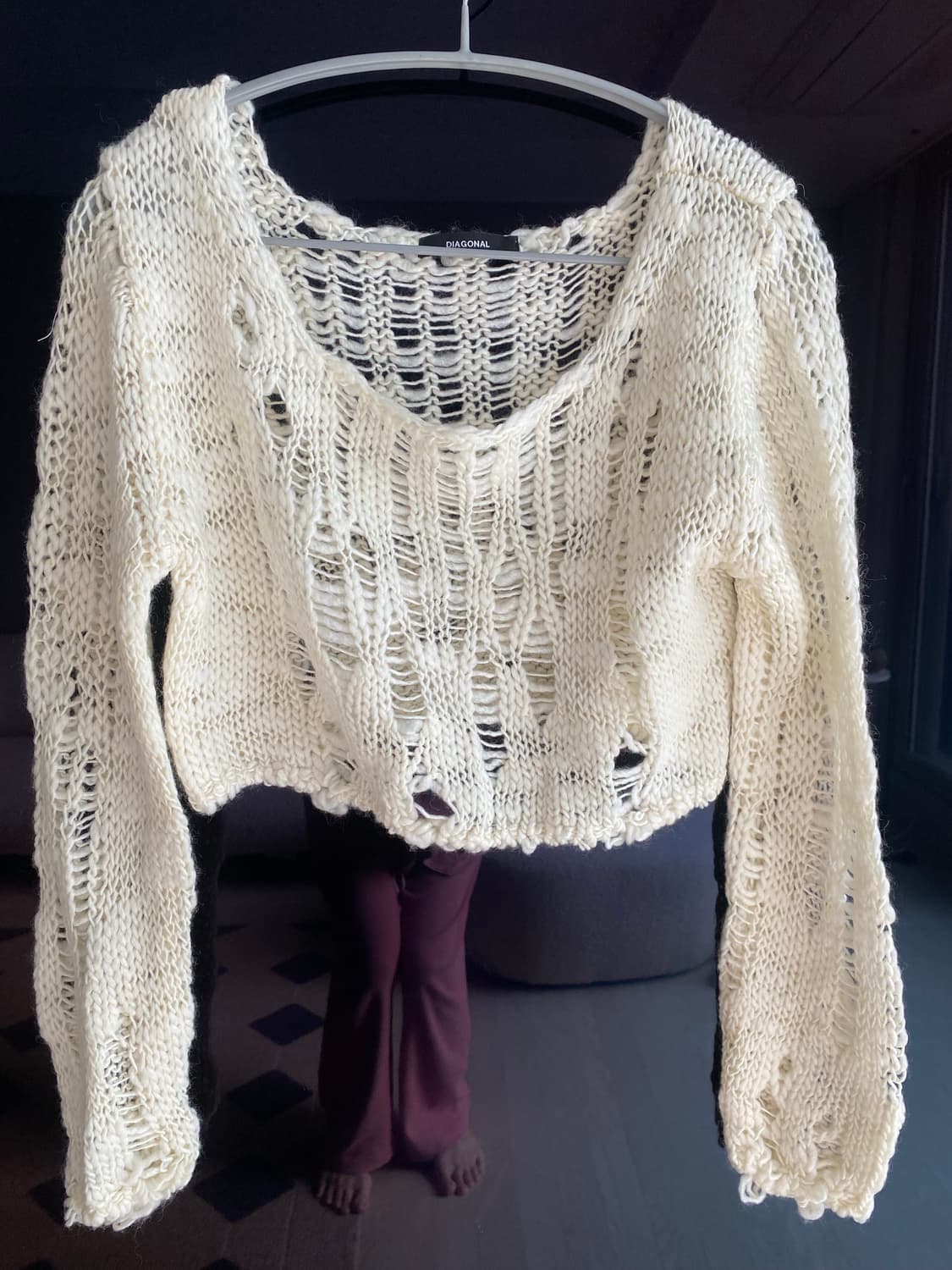 다이애그널 크롭니트 상품이미지2