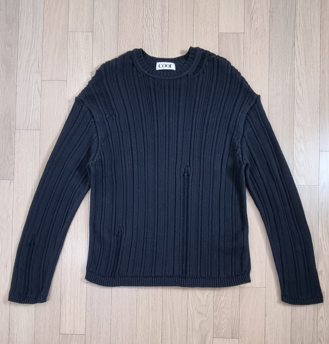 쿠어 데미지 씬 크루넥 니트 M _ 남성 상품이미지2