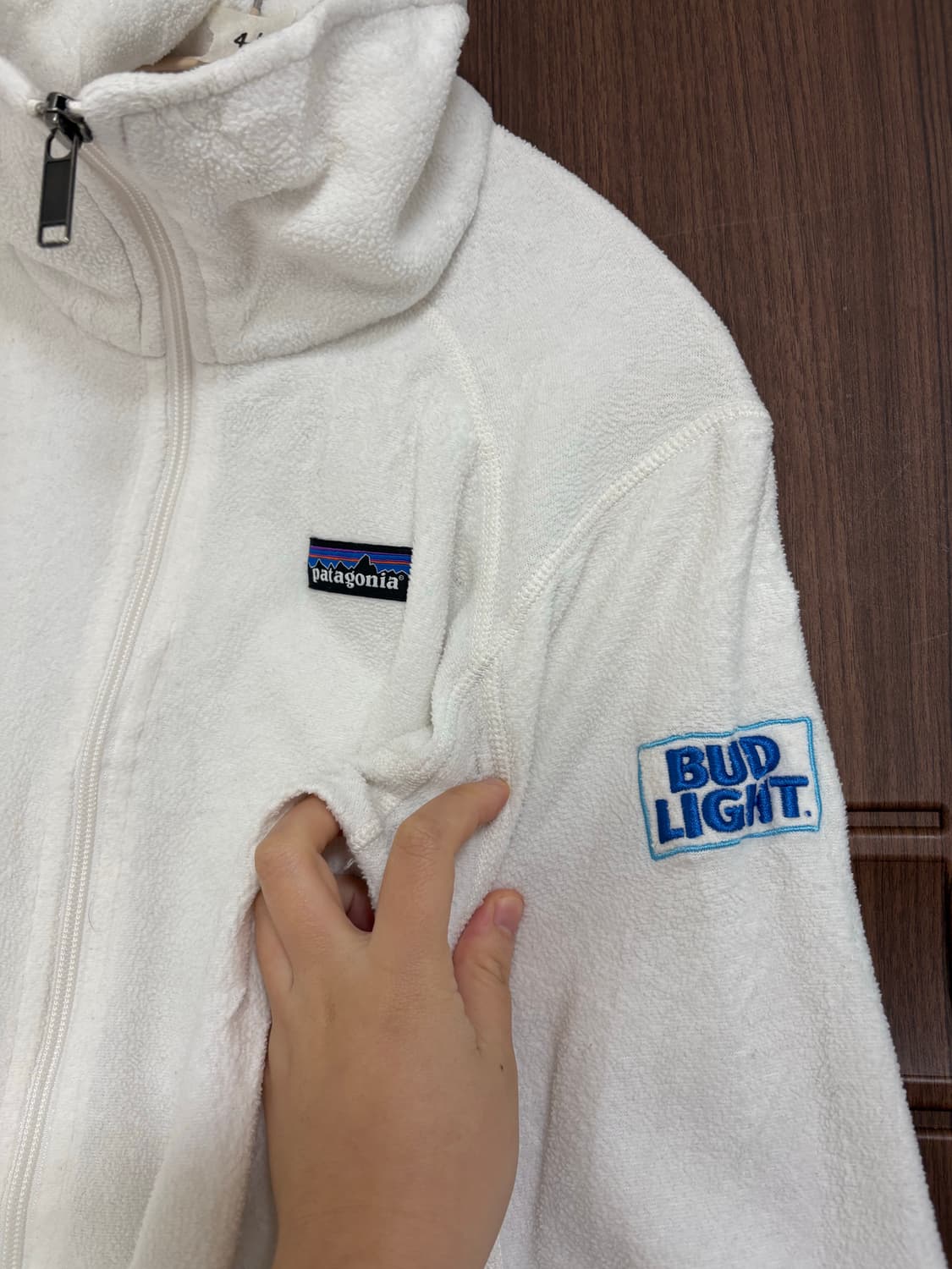 파타고니아 후리스 집업 화이트 상품이미지2