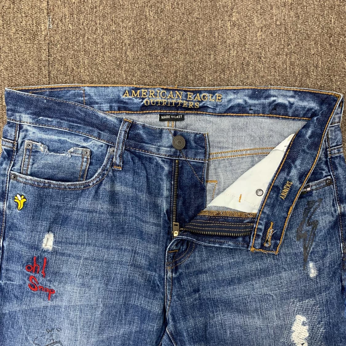 [34] 아메리칸 이글 두들링 디스트레스드 데님팬츠 상품이미지6