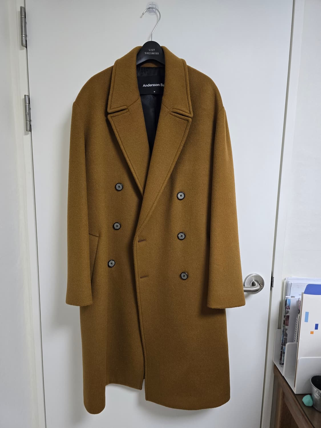 앤더슨벨 더블 브레스트 코트 브라운 M 상품이미지1