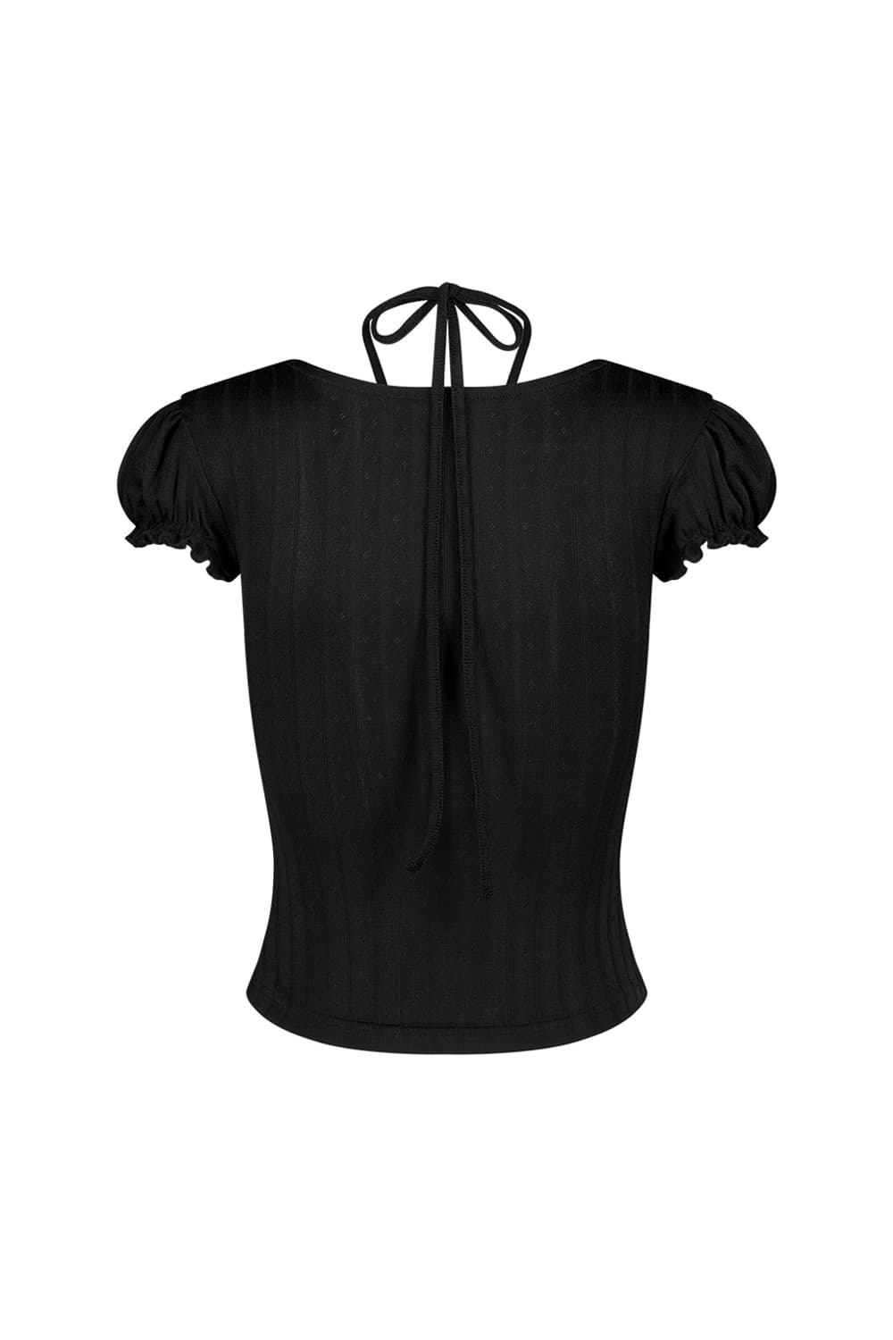 일리고 셔링 홀터 탑 블랙 상품이미지2