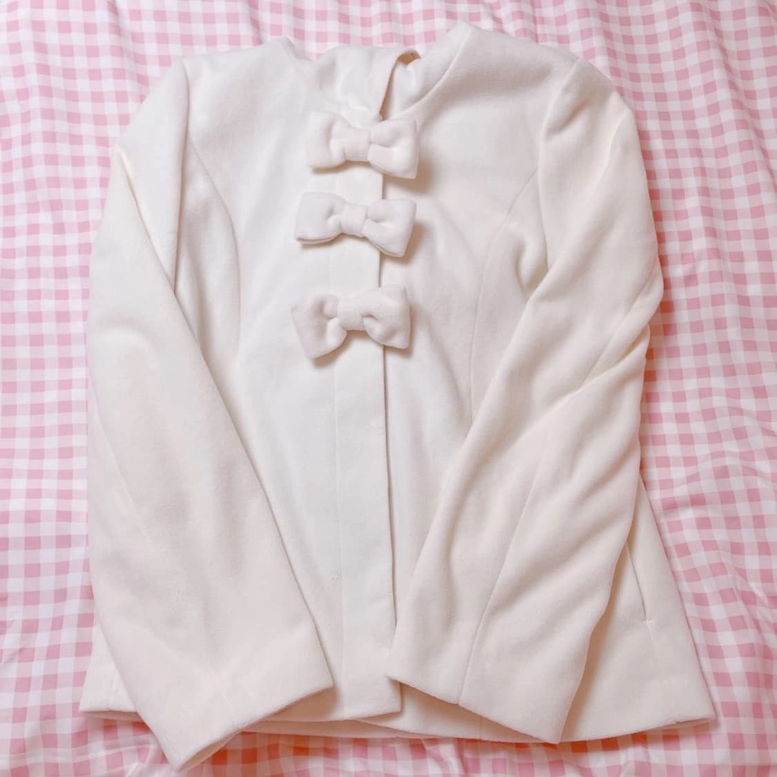 리즈리사 3연 리본 히메갸루 코트 달천깔 라떼갸루 로걀 로맨틱갸루 상품이미지1