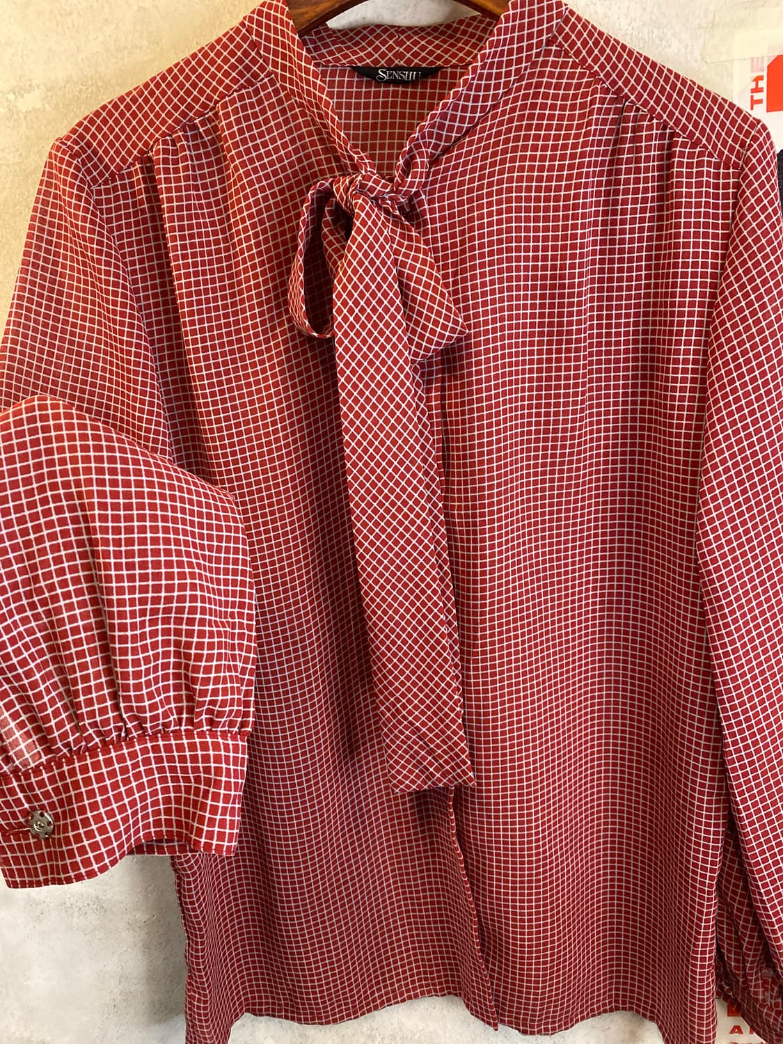 Japan vintage 체크블라우스 상품이미지4