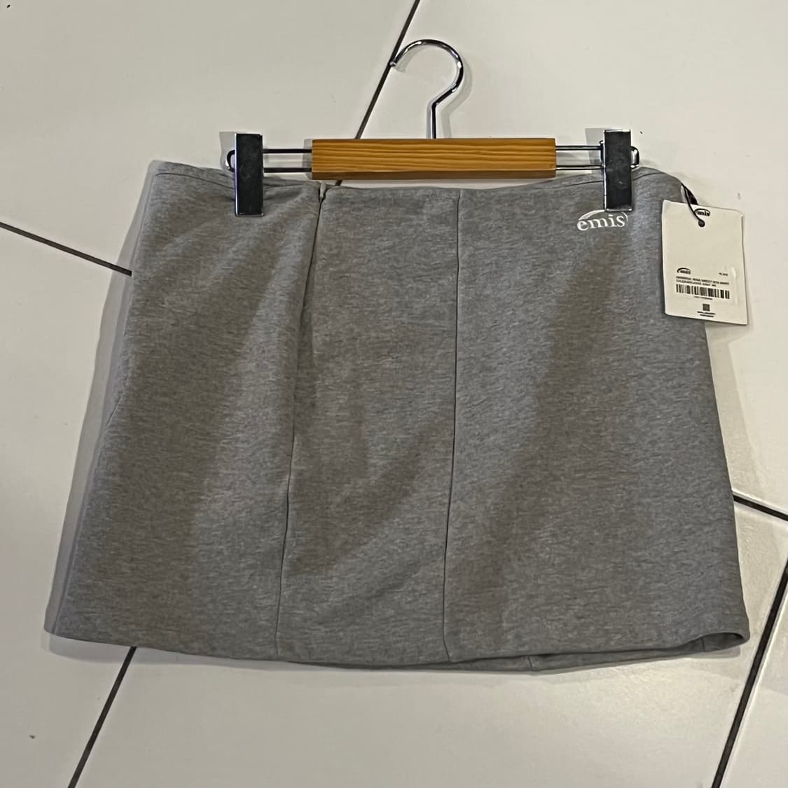 이미스 로즈 스웻 미니 스커트 멜란지 그레이 새상품 상품이미지1