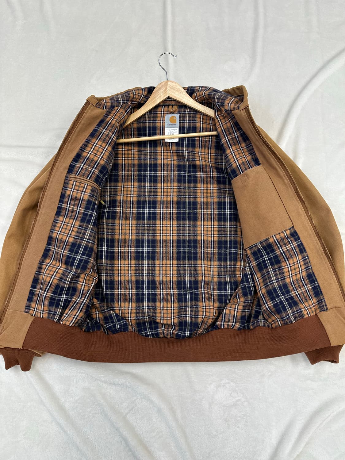 (M)칼하트 USA 안감 체크 액티브 덕 자켓 J133 BRN 상품이미지4