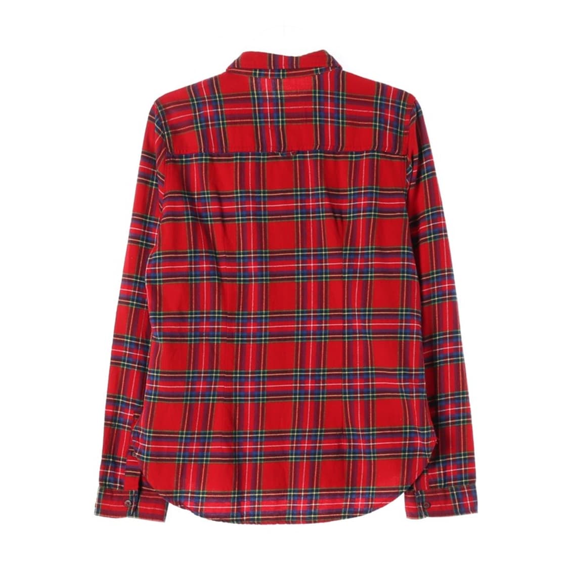 아베크롬비 앤 피치 레드 타탄체크 플란넬 투포켓 셔츠 M 상품이미지2