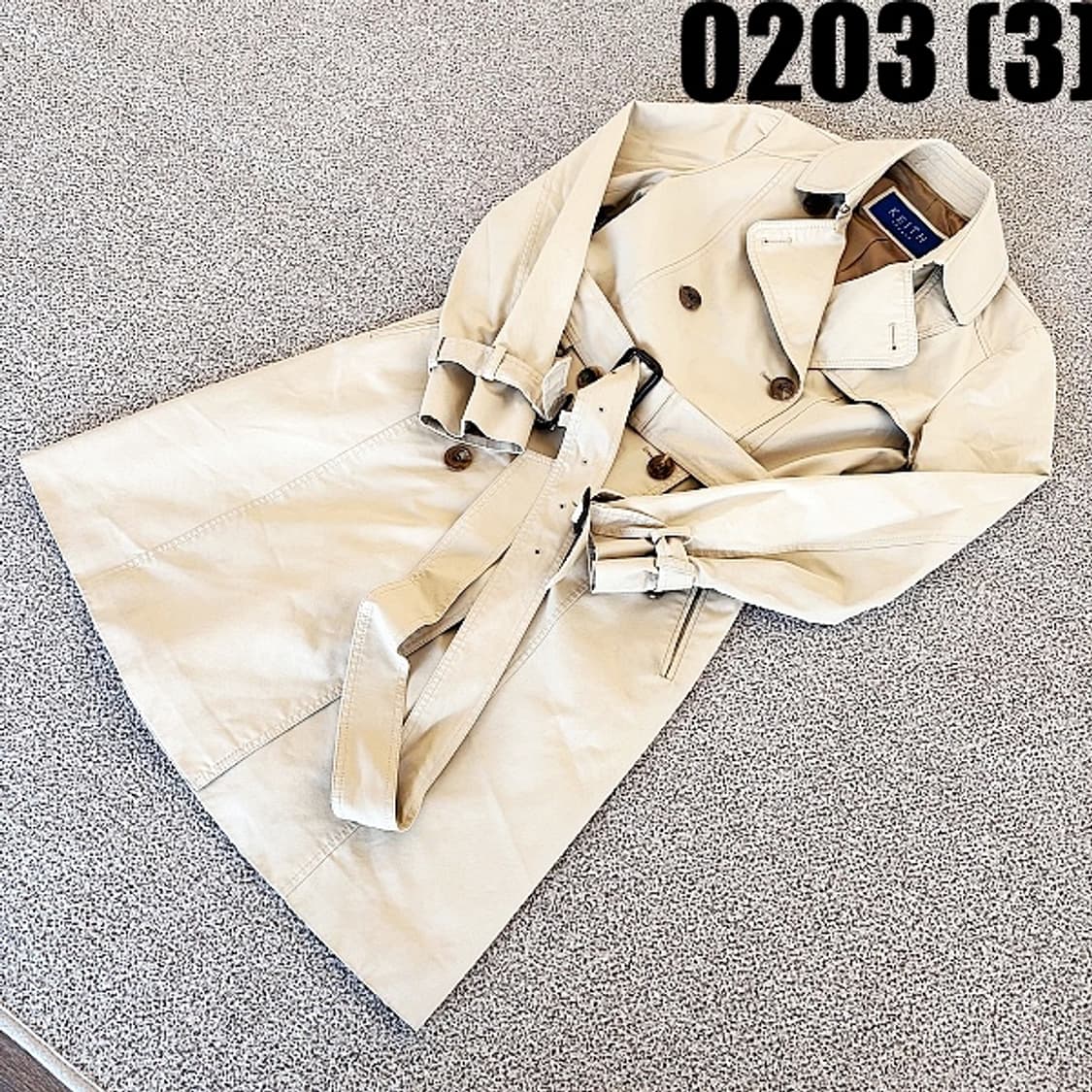 [81] 키이스 여성 퍼프소매 트렌치 코트 상품이미지1