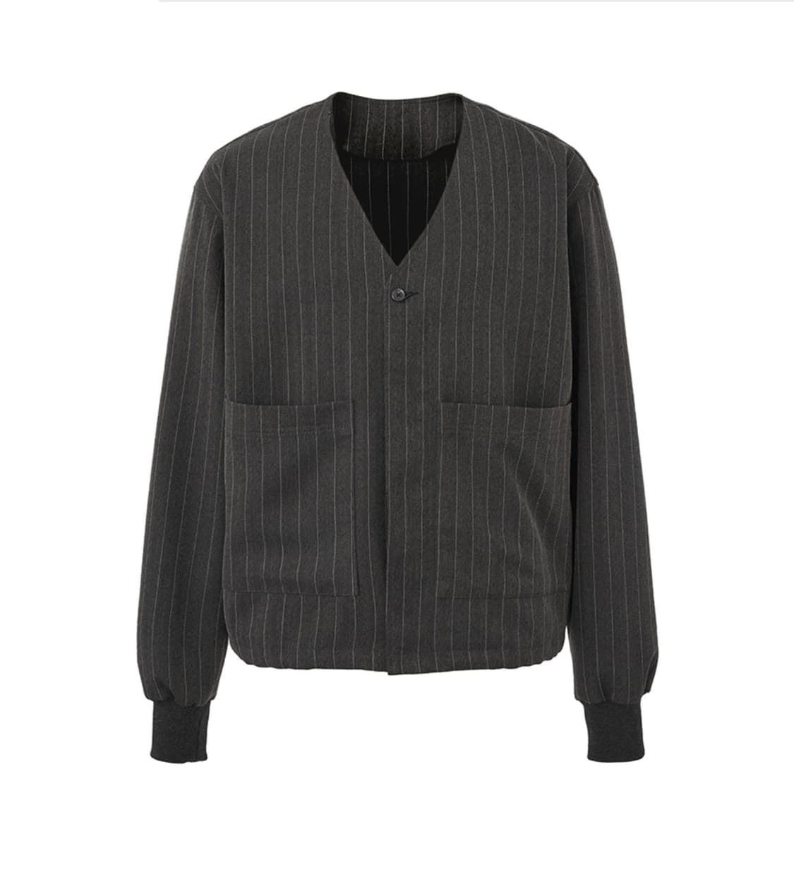 DNSR 스트라이프 브이넥 카라리스 자켓 차콜 XL 상품이미지4