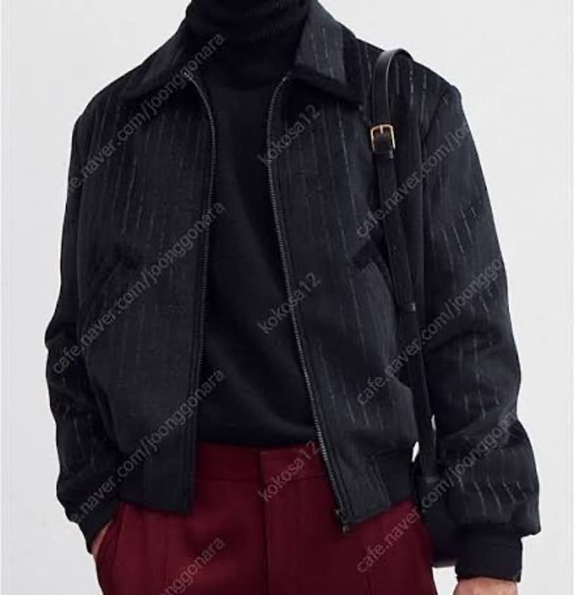 렉토 콘트라스트 벨벳 자켓 블랙 s 상품이미지1