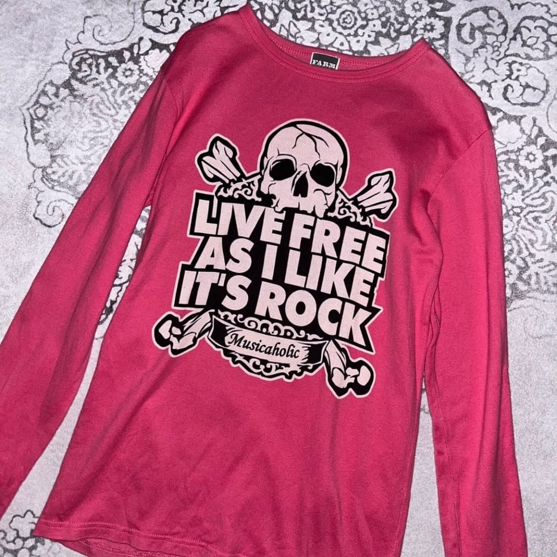 해골 긴팔티셔츠 상품이미지1