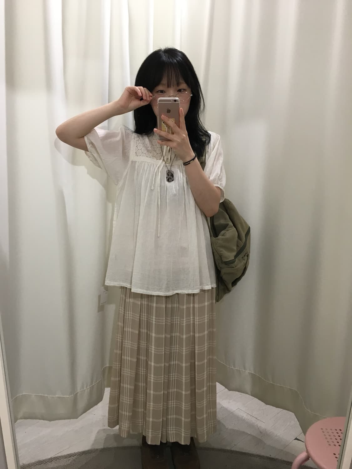 모리걸 펀칭 벌룬 블라우스 상품이미지6