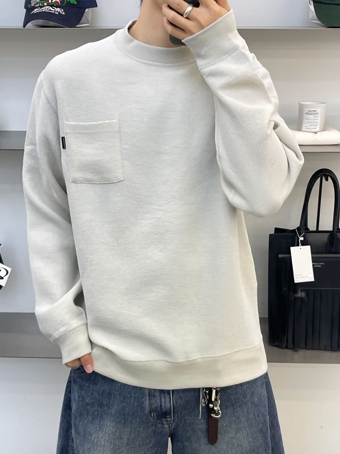 더 노스페이스 와플 포켓 L/S 티셔츠 상품이미지1