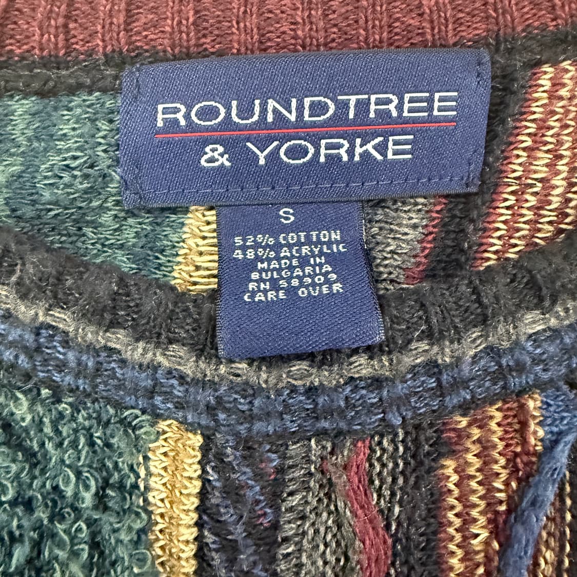 (S)VTG 패턴 케이블니트 스웨터 상품이미지2