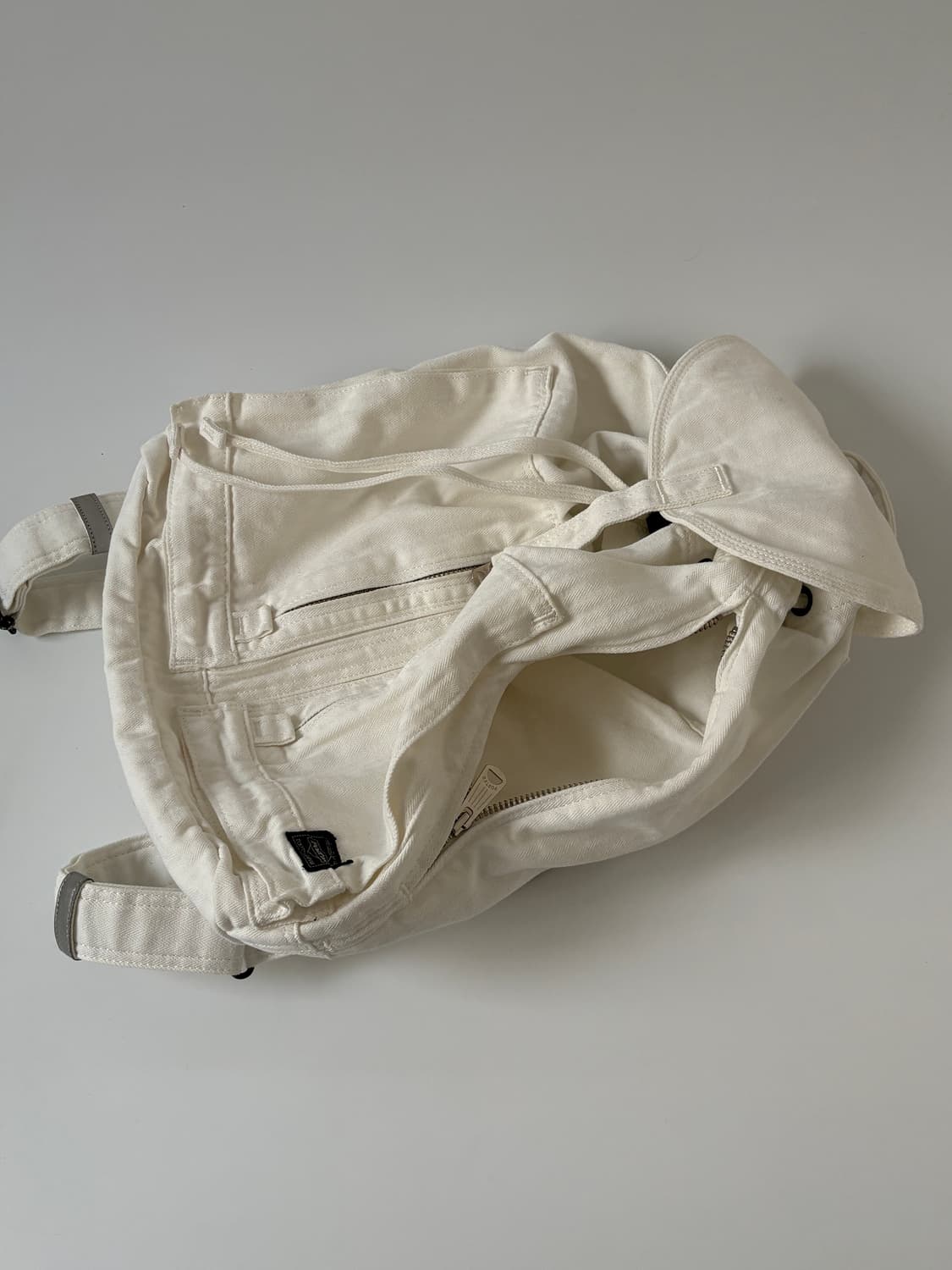 Twill Cotton Rucksack (White) 상품이미지5