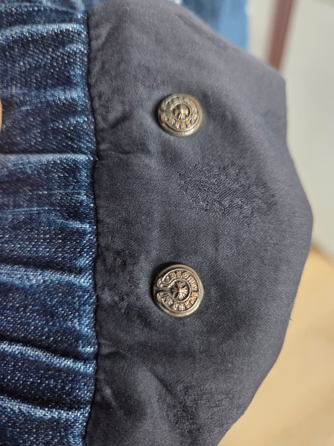 크롬하츠 트리플 화이트 레더패치 데님 아노락 후드(정품) 상품이미지8