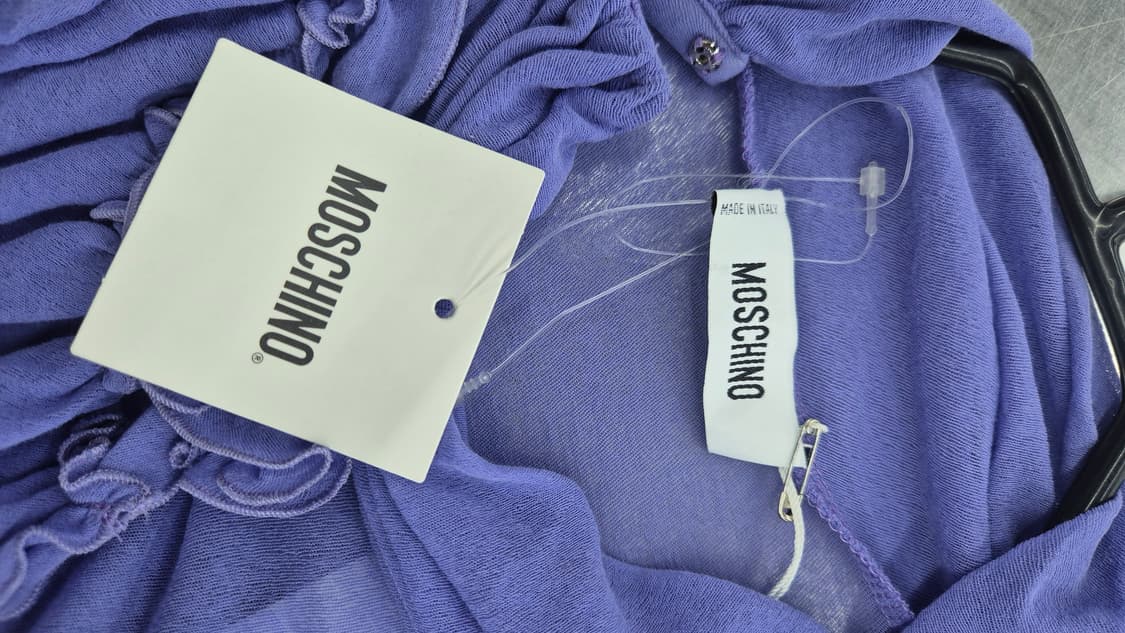 MOSCHINO ruffle neck see-through shirt  상품이미지3