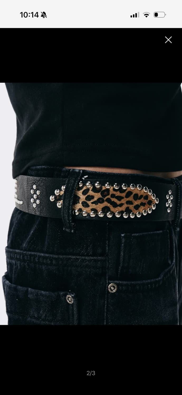 YEEL STUDDED BELT BLACK 상품이미지2