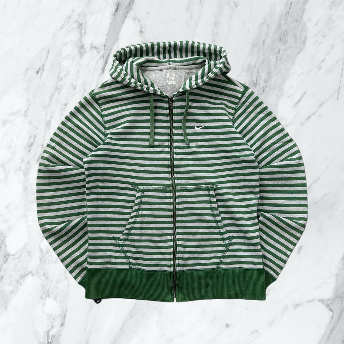 나이키 그린 스트라이프 후드집업 상품이미지1