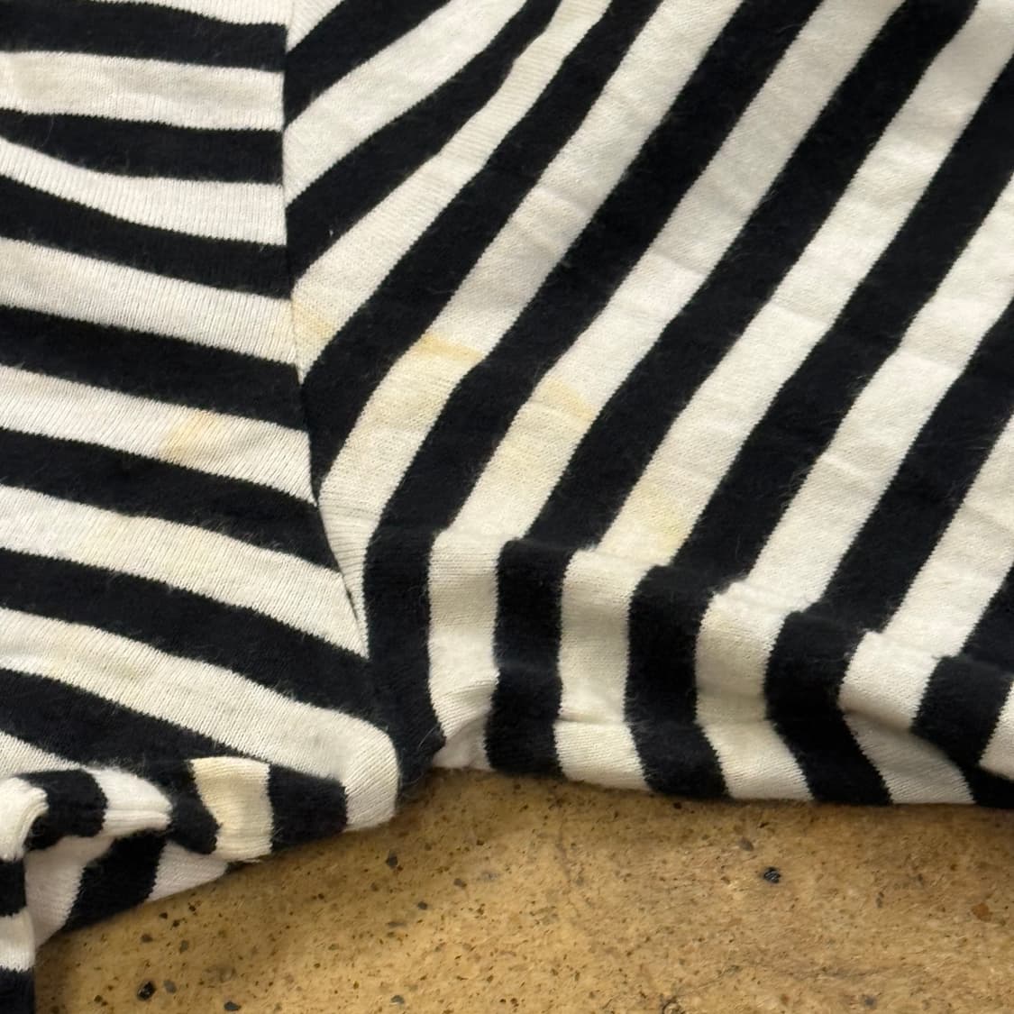 꼼데가르송 블랙 흰검 스트라이프 단가라 롱슬리브 긴팔 티셔츠 상품이미지8