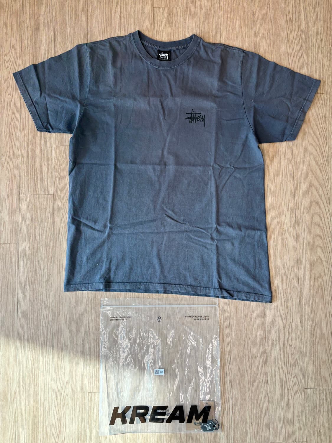 스투시 베이직 피그먼트 다이드 티셔츠 인디고 M 사이즈 상품이미지6