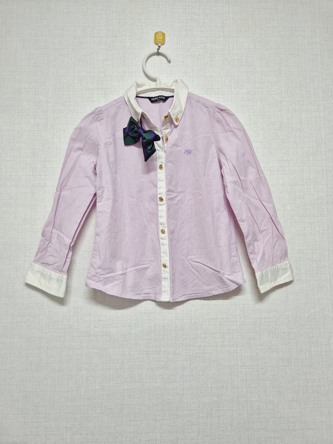 헌트키즈 핑크 스트라이프 셔츠 상품이미지1