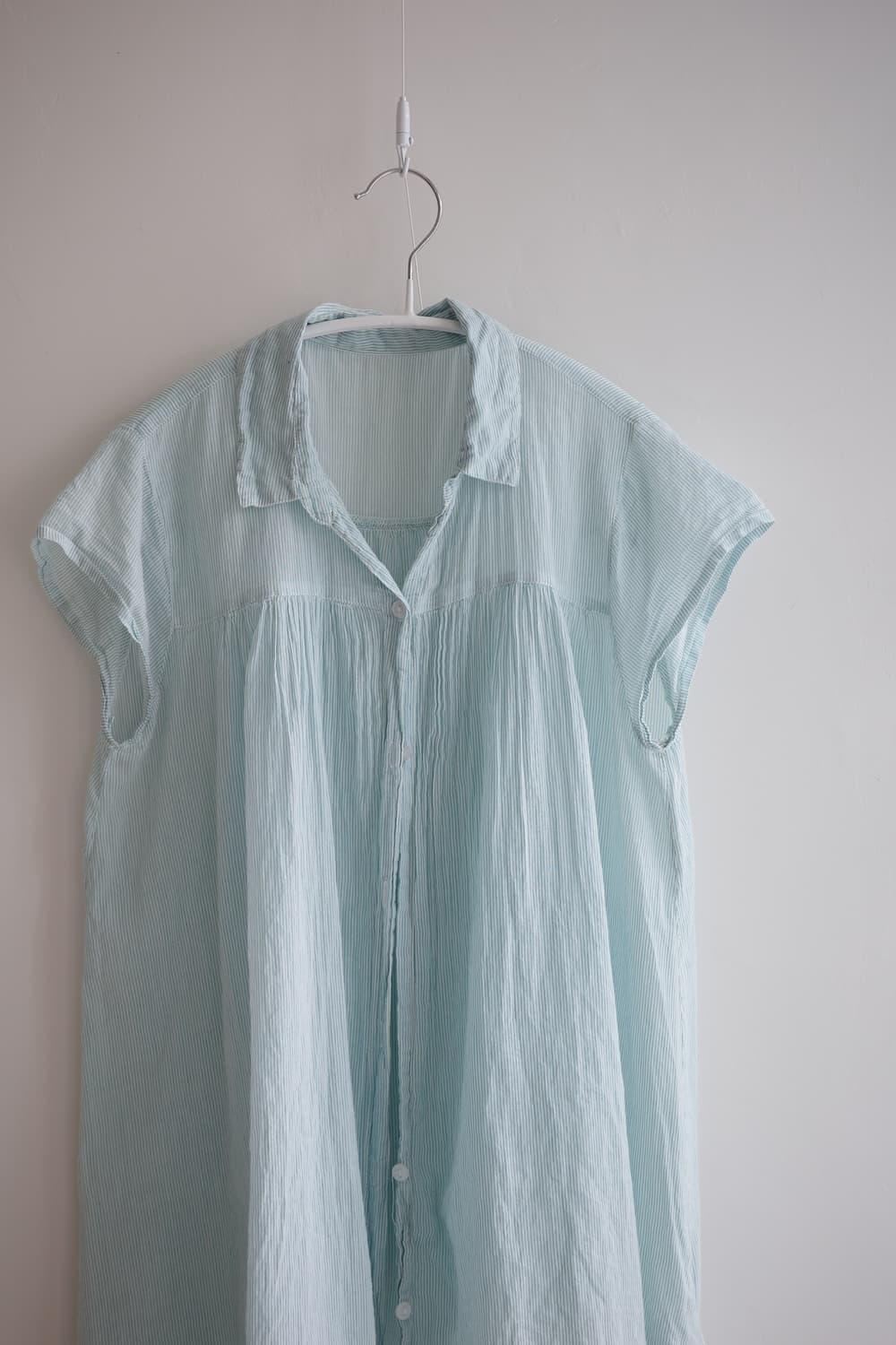 Mint sheer half sleeve blouse 상품이미지3
