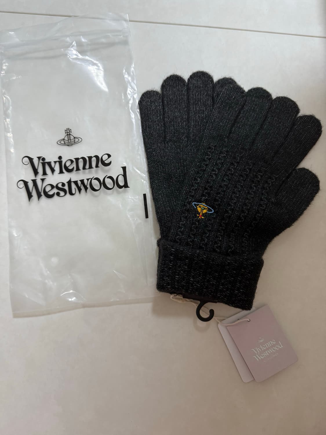 비비안웨스트우드 니트 장갑 새상품 (블랙) 상품이미지1