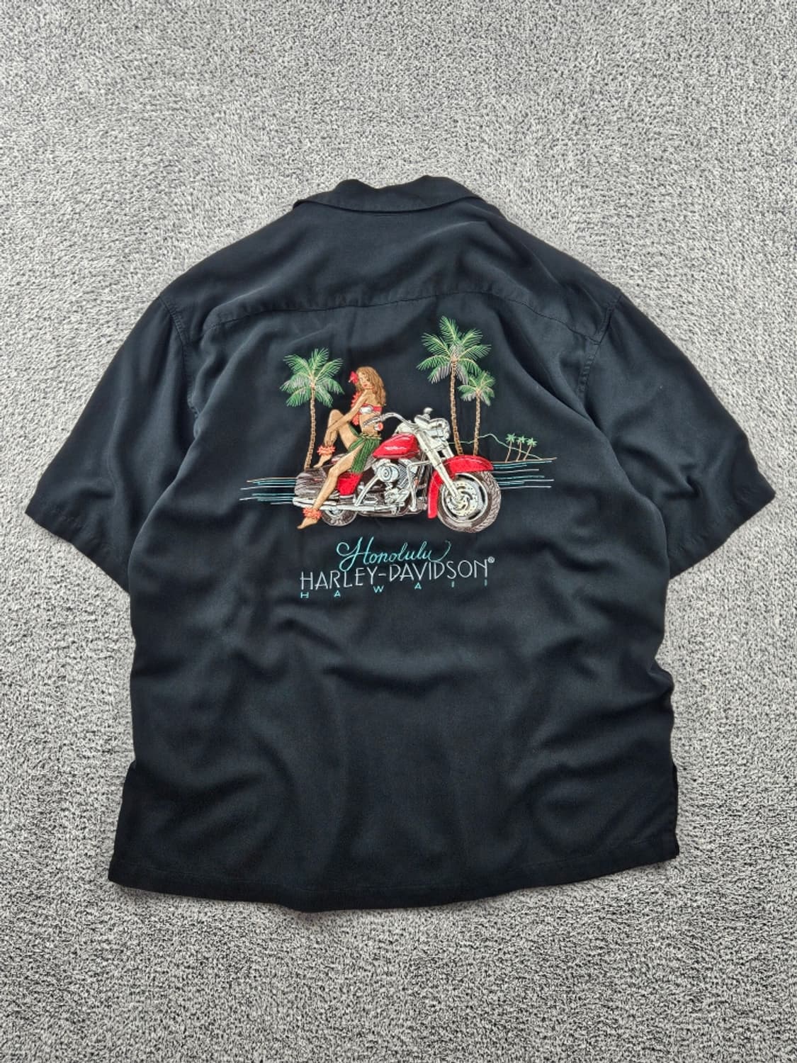 할리데이비슨 하와이 호놀룰루 실크 반팔 셔츠 ( XL ) / 11420 상품이미지1