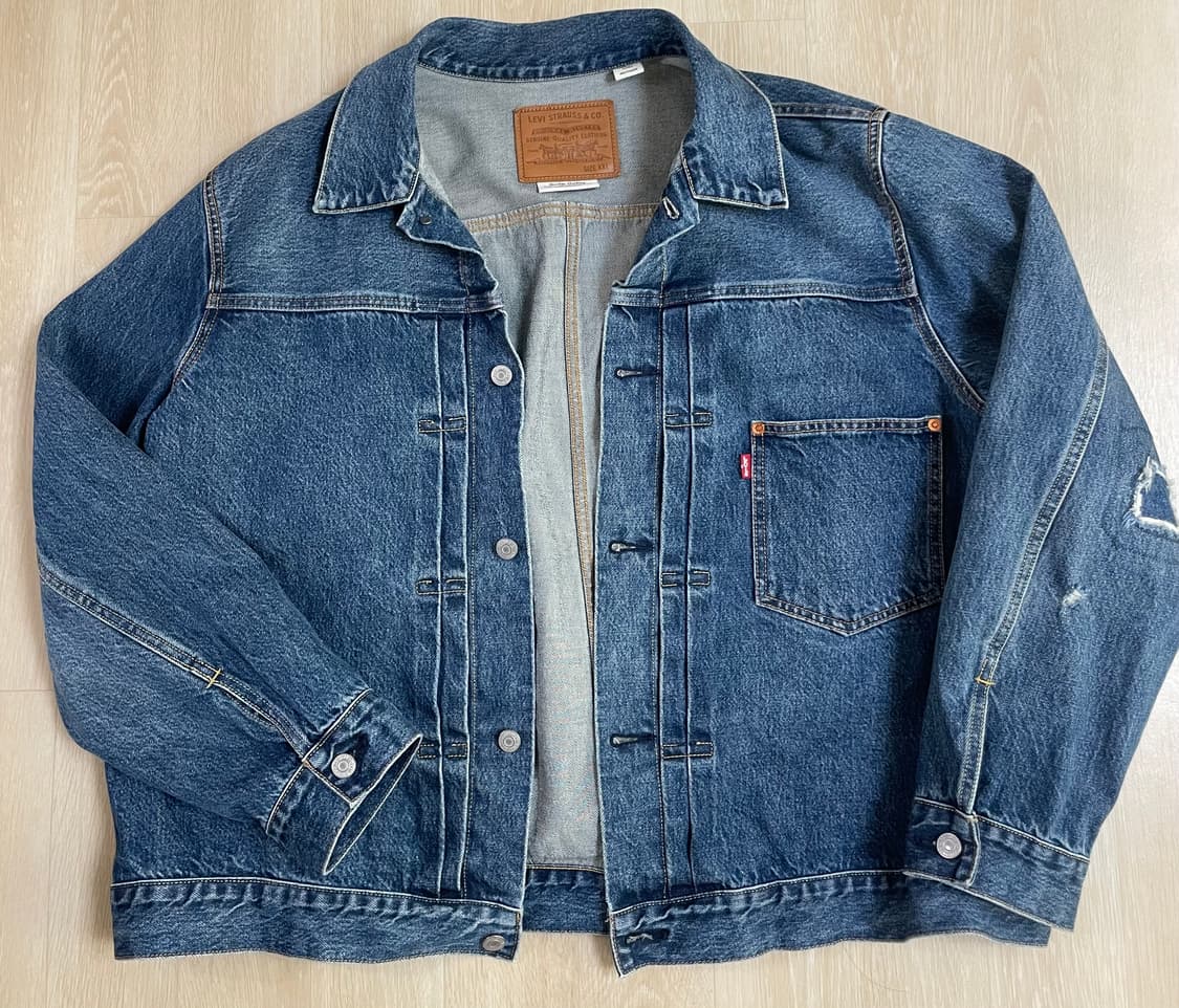 리바이스 Type1 트러커 데님자켓 XXL 연청 오버핏 상품이미지1