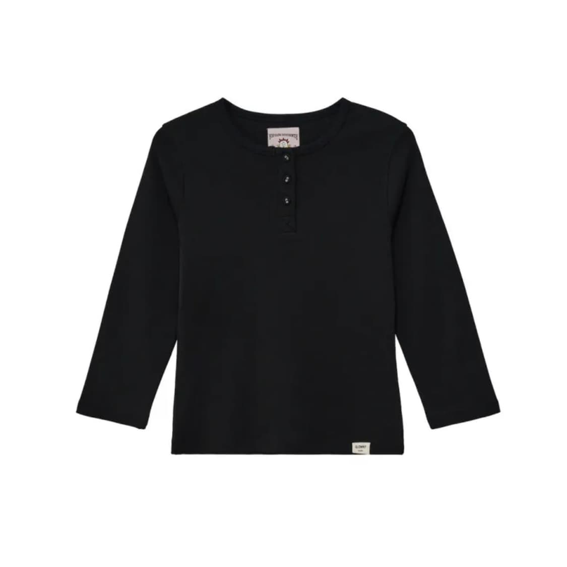 글로니 3/4 BUTTON FLY TEE (BLACK) 상품이미지1